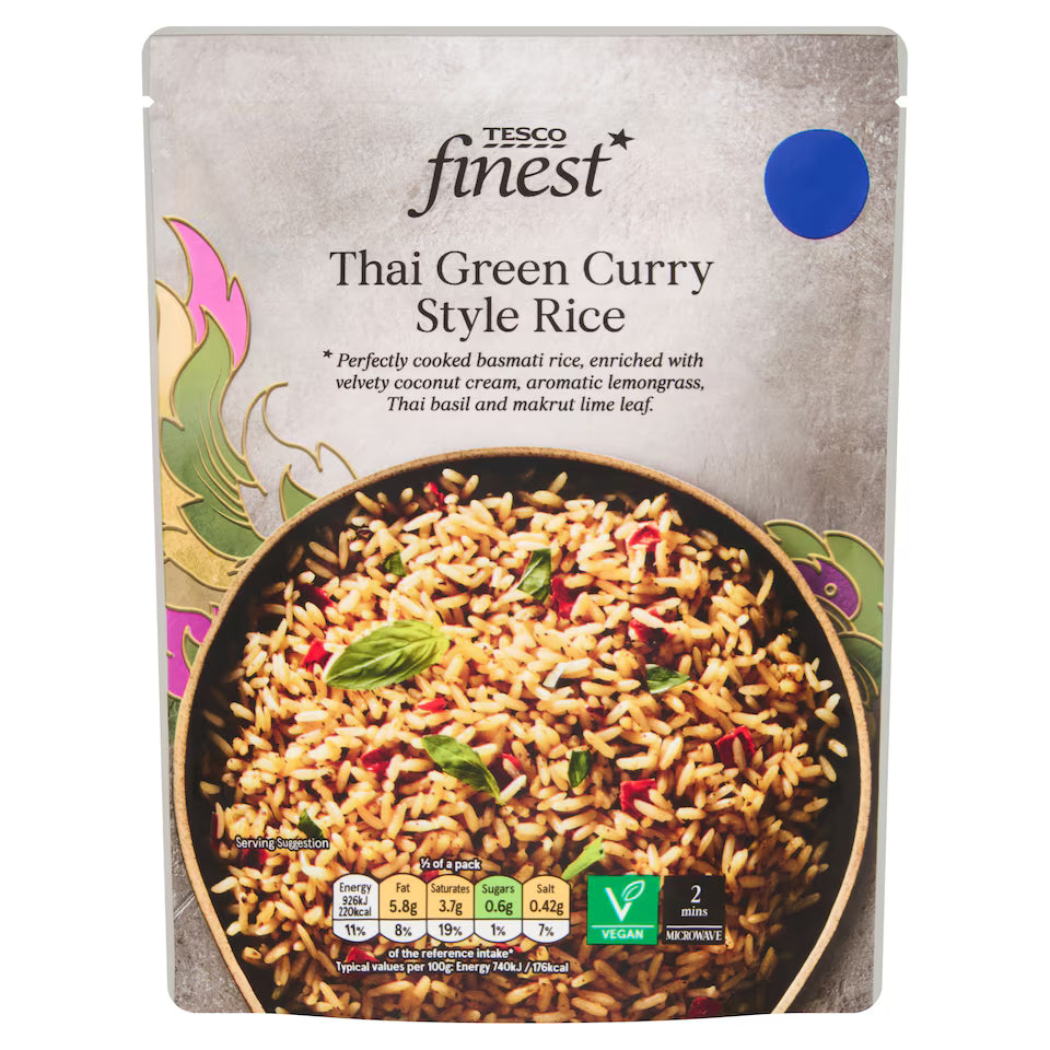 Tesco Finest Thai Green Curry Style Rice, 250g