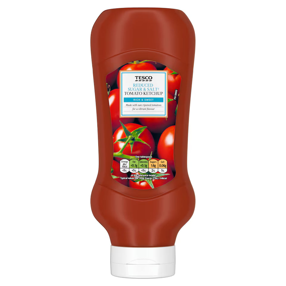 Tesco Reduced Sugar & Salt Ketchup, 845g
