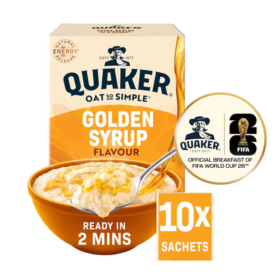 Quaker Oat So Simple Porridge Sachets - Golden Syrup, 10x36g
