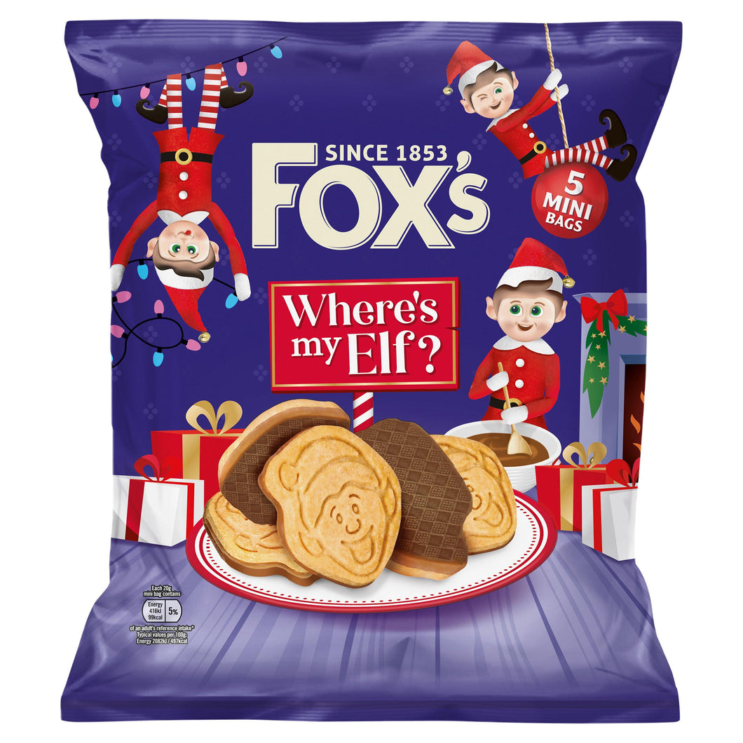 Fox's Where's My Elf Biscuits 5 x 20g (100g)