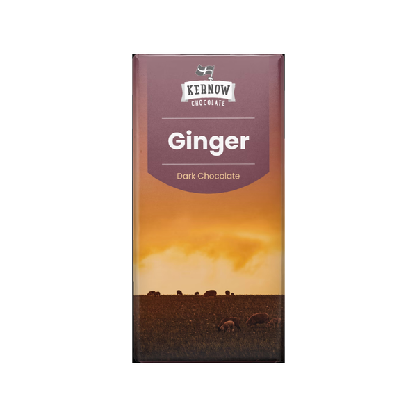 Kernow Chocolate Ginger Dark Chocolate Bar 100g
