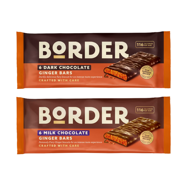 Border Chocolate Ginger Bars - Dark & Milk
