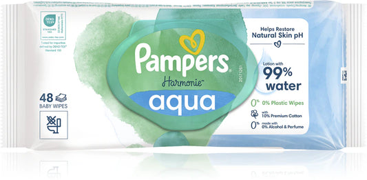 Pampers Harmonie Aqua Baby Wipes Plastic Free