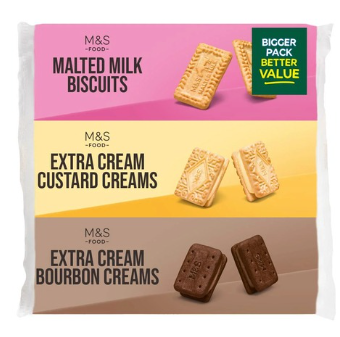 M&S Extra Cream Triple Pack Biscuits