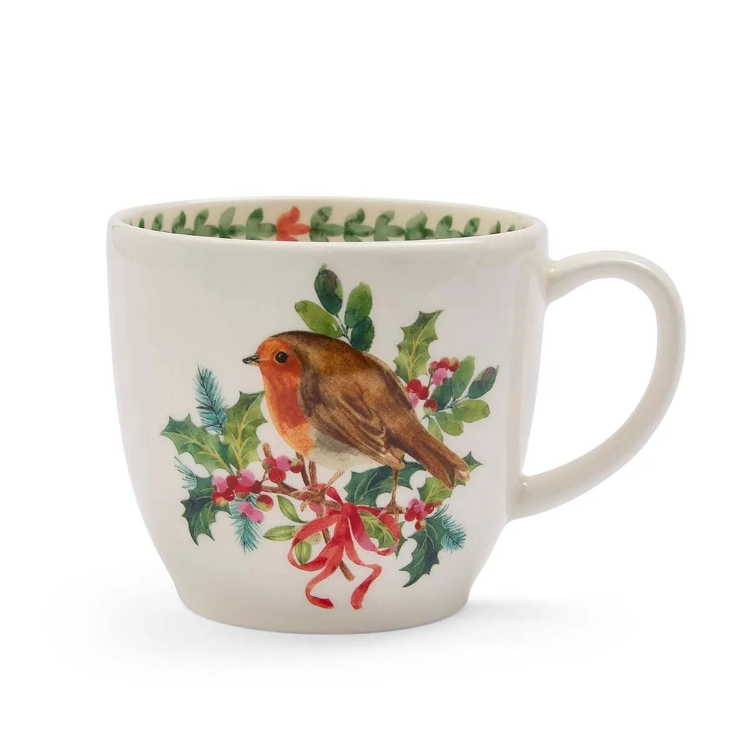 Botanic Garden Christmas Latte Mug Robin