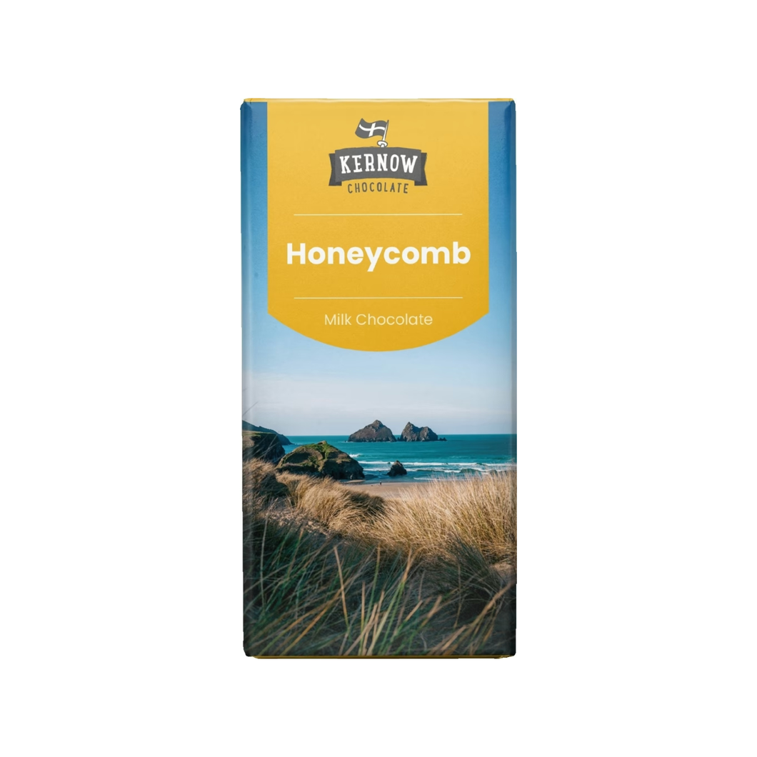 Kernow Chocolate Honeycomb Milk Chocolate Bar 95g