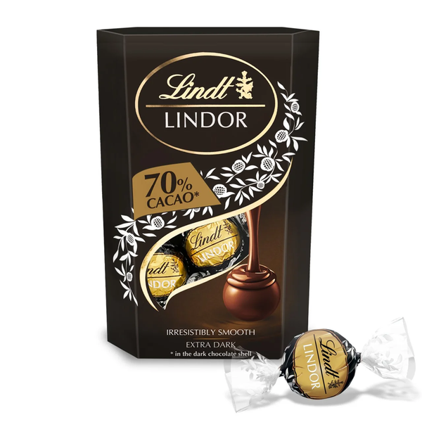 Lindt Lindor Extra Dark Chocolate Truffles Box 200g
