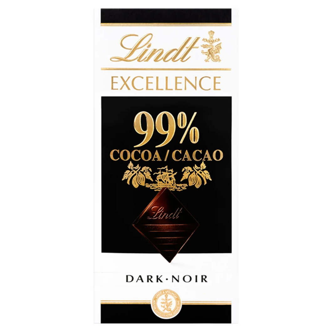 Lindt Excellence Dark Chocolate Bar 99% Cocoa 50g