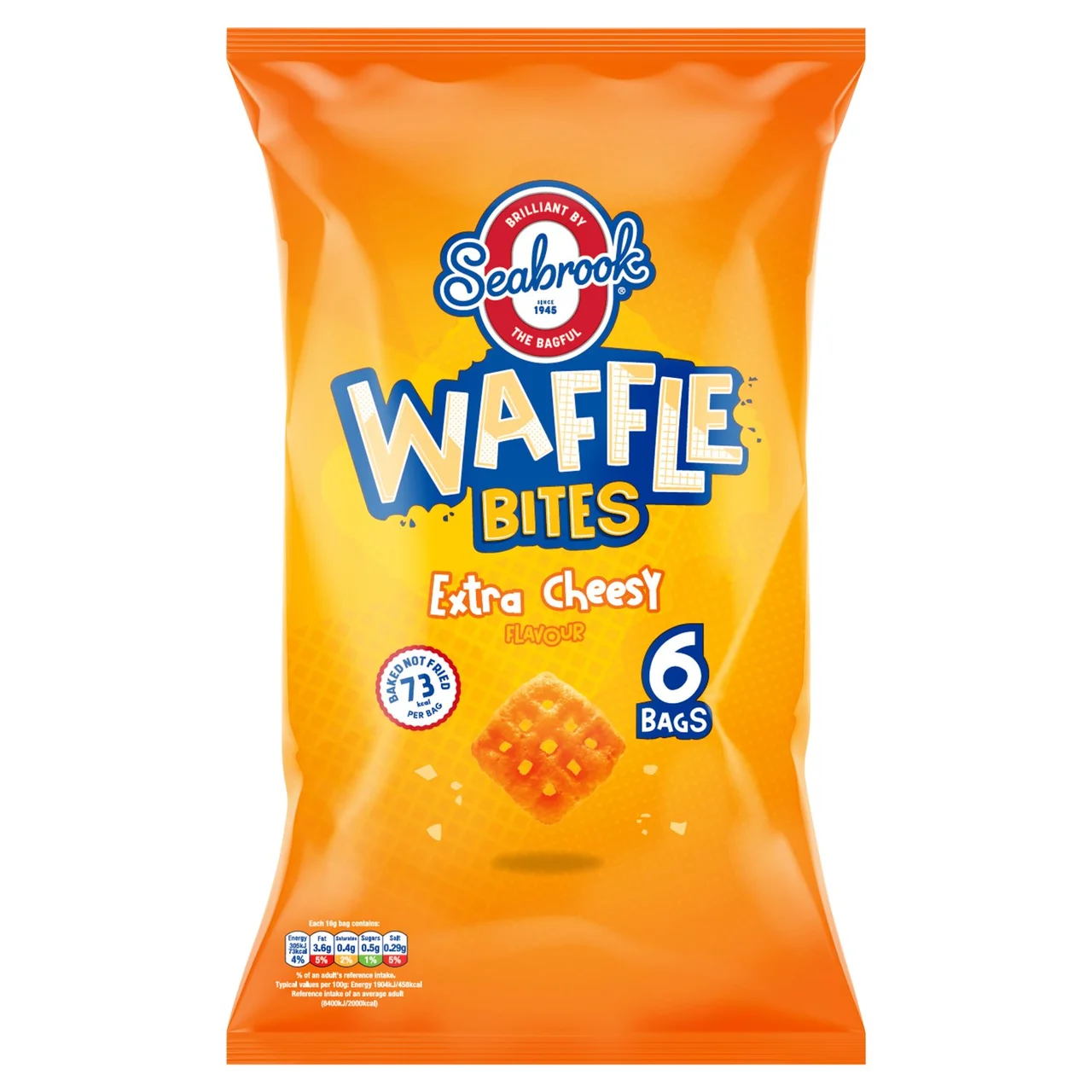 Seabrook Waffle Bites Extra Cheesy Multipack 6 Pack