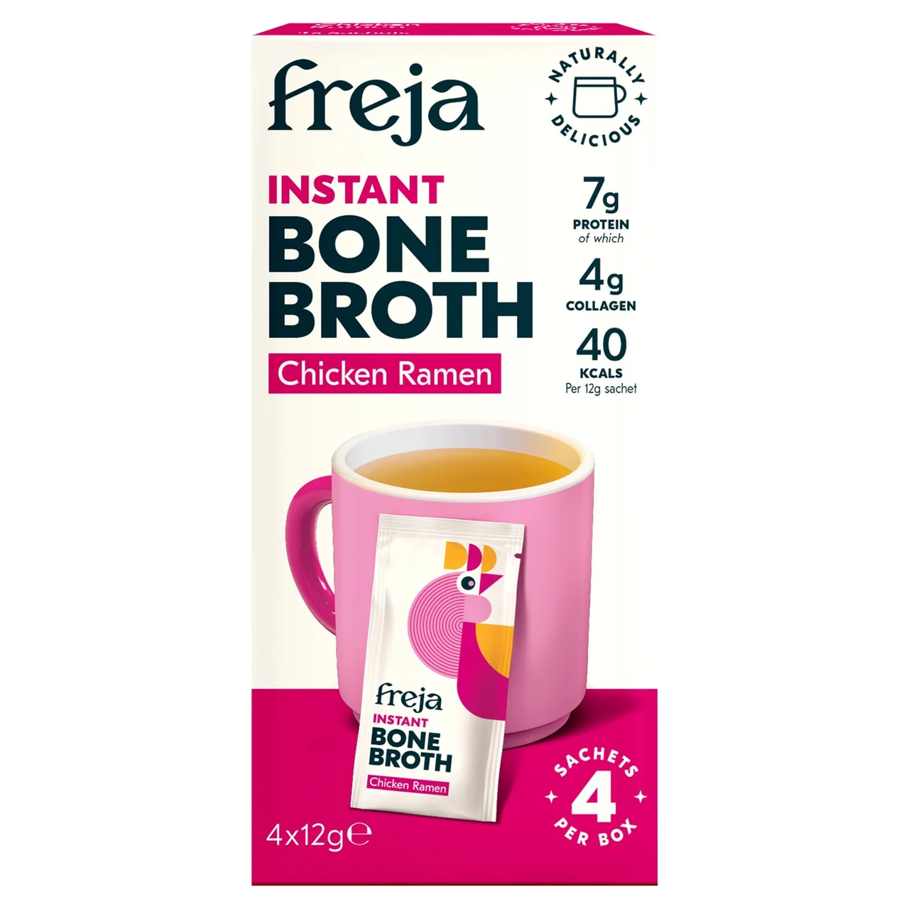 Freja Instant Chicken Ramen Bone Broth 4x12g
