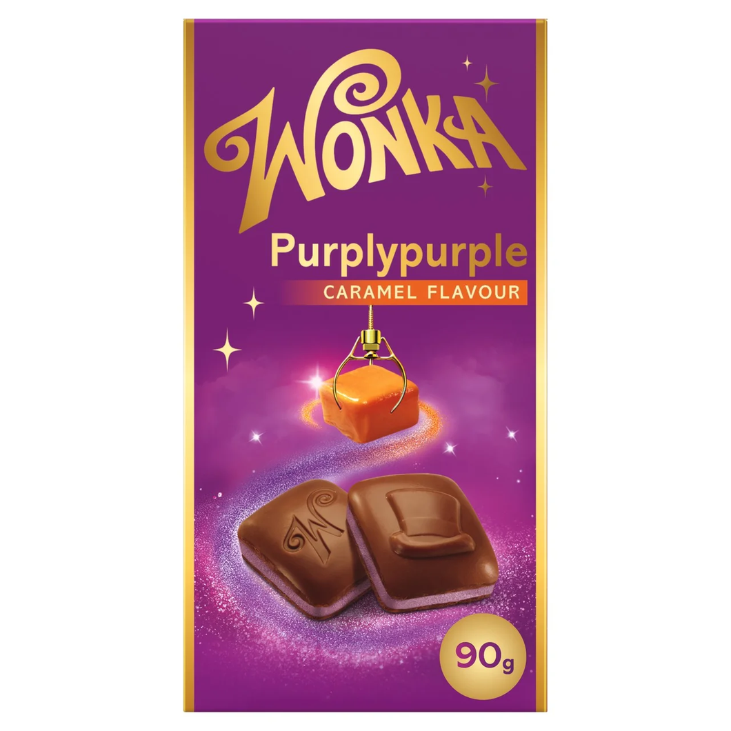Wonka Purply purple Chocolate Block Bar 90g