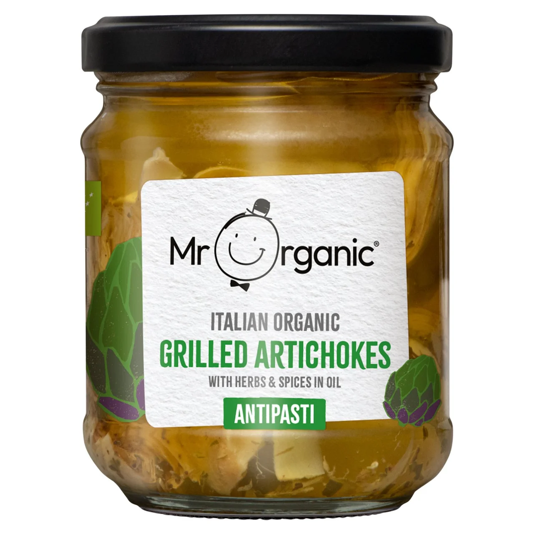 Mr Organic Grilled Artichoke Hearts Antipasti 190g