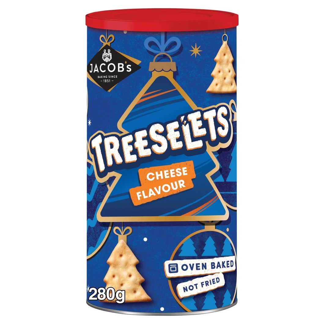 Jacob's Treeselets Original Baked Snacks Christmas Tub 280g