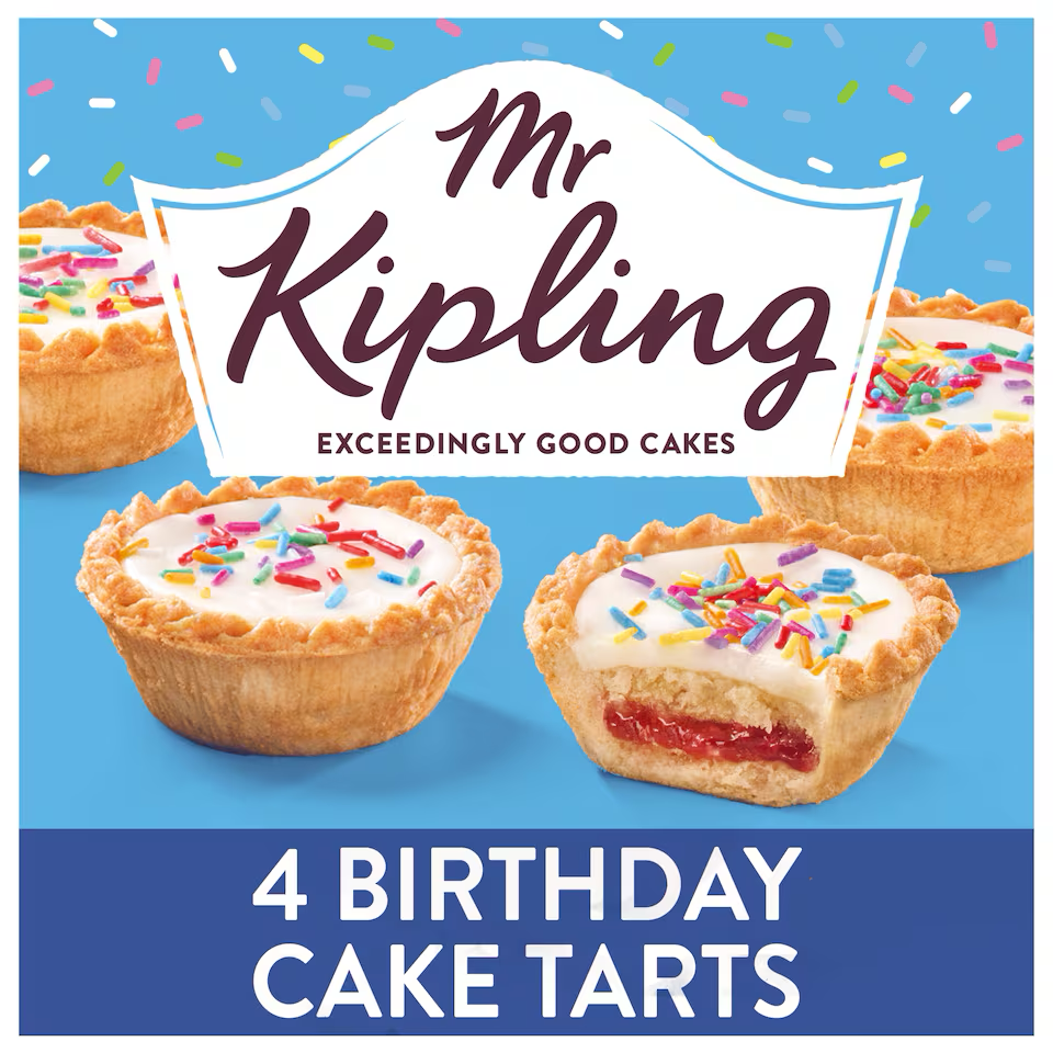 Mr Kipling Vanilla Birthday Cake Tarts 4 Pack