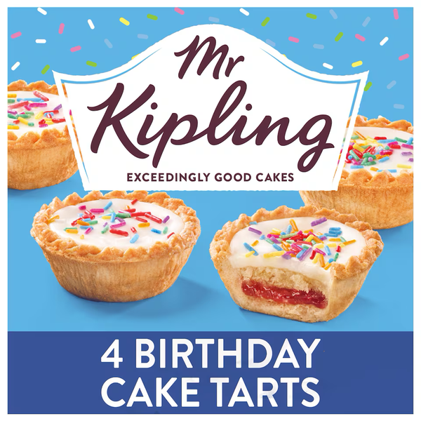 Mr Kipling Vanilla Birthday Cake Tarts 4 Pack