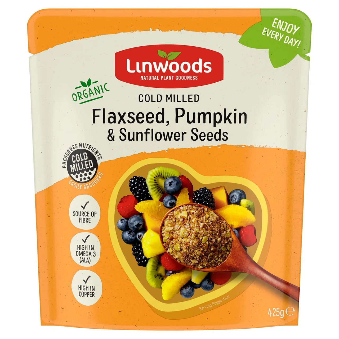 Linwoods Milled Organic Flaxseed, Sunflower & Pumpkin Seeds 425g
