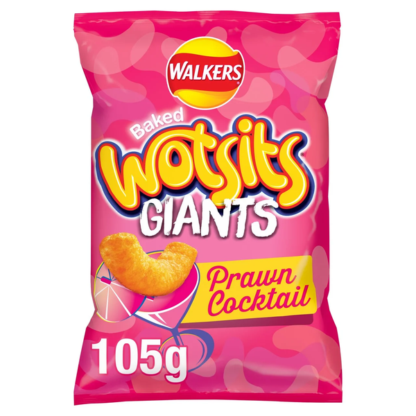 Walkers Wotsits Giants Prawn Cocktail Crisps 105g