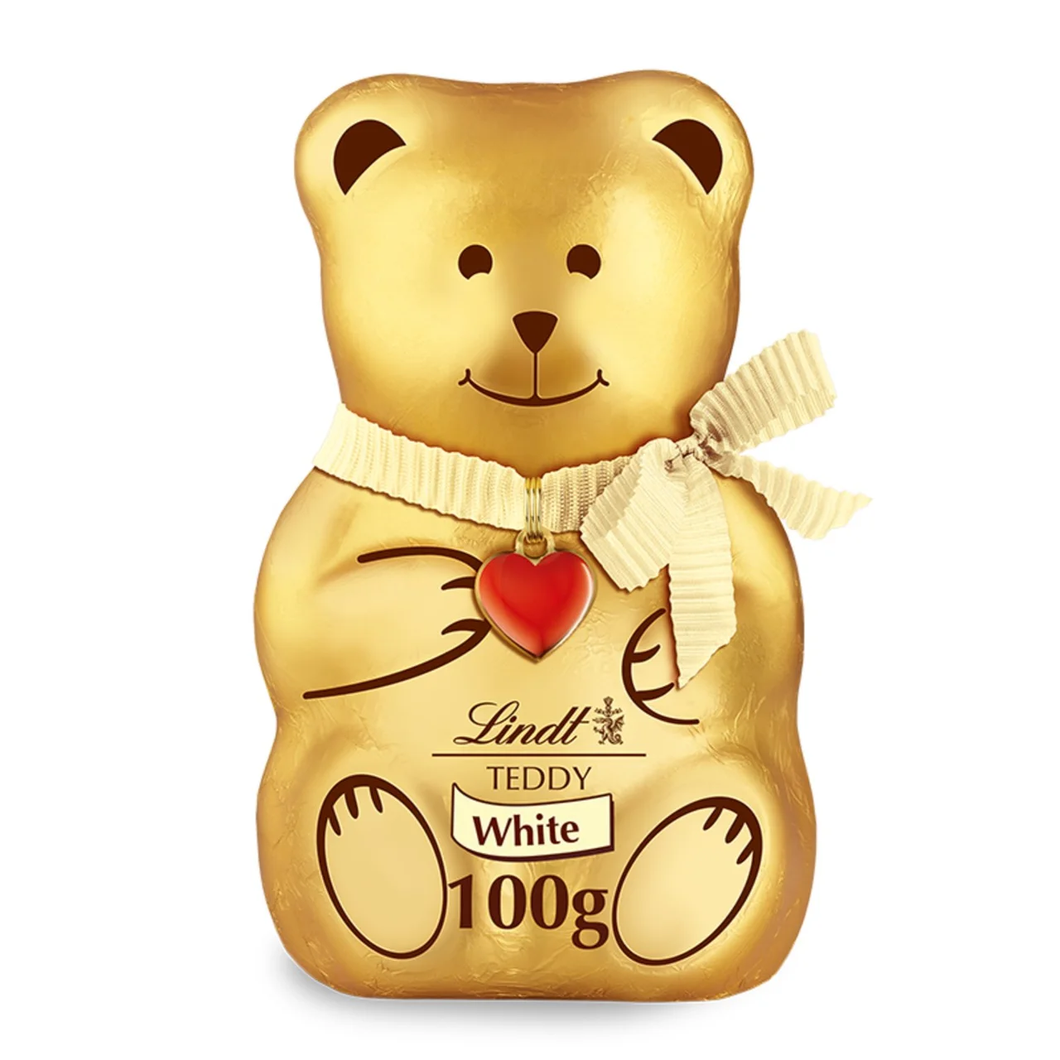 Lindt White Chocolate Teddy Bear 100g