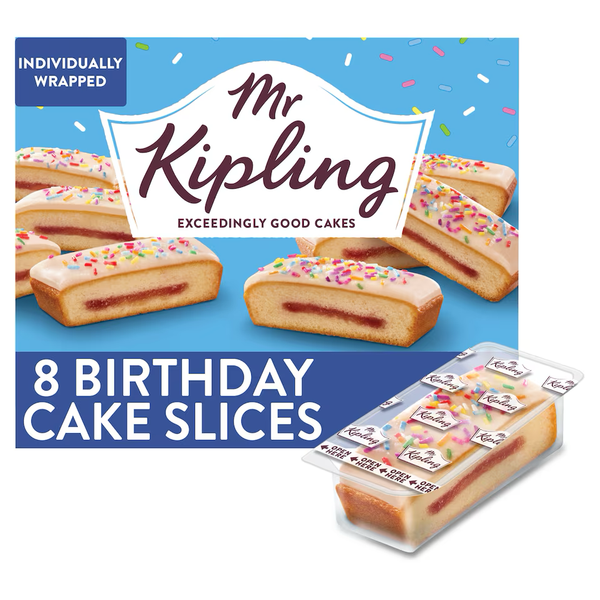 Mr Kipling 8 Birthday Cake Slices
