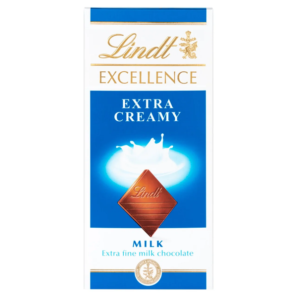 Lindt Excellence Extra Creamy Milk Chocolate Bar 100g