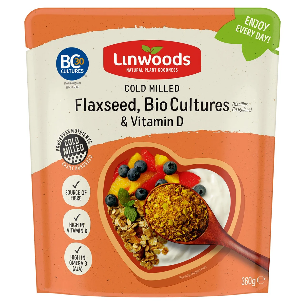 Linwoods Milled Flaxseed, Bio Cultures & Vitamin D 360g