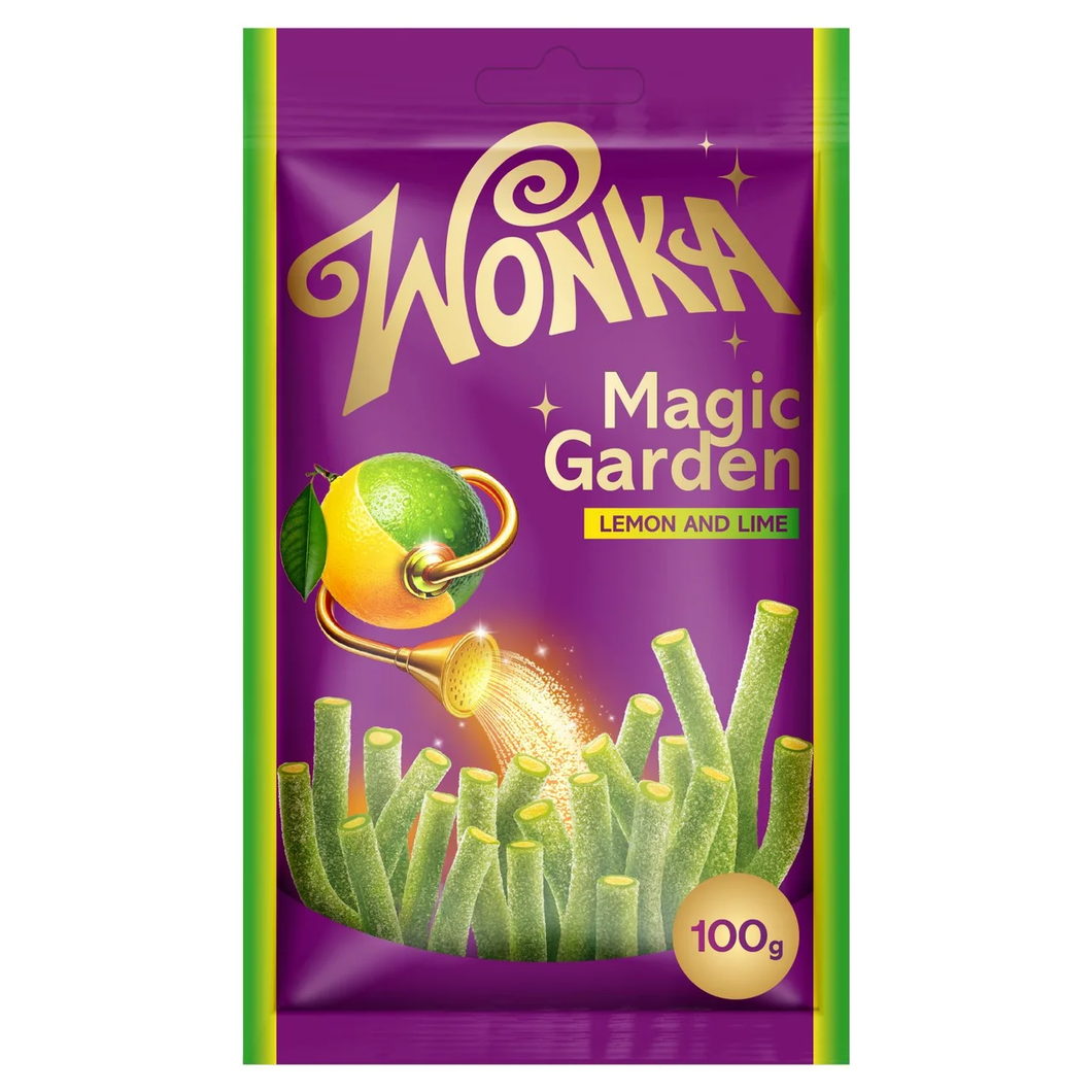 Wonka Magic Garden Rope Sweets Lemon and Lime 100g