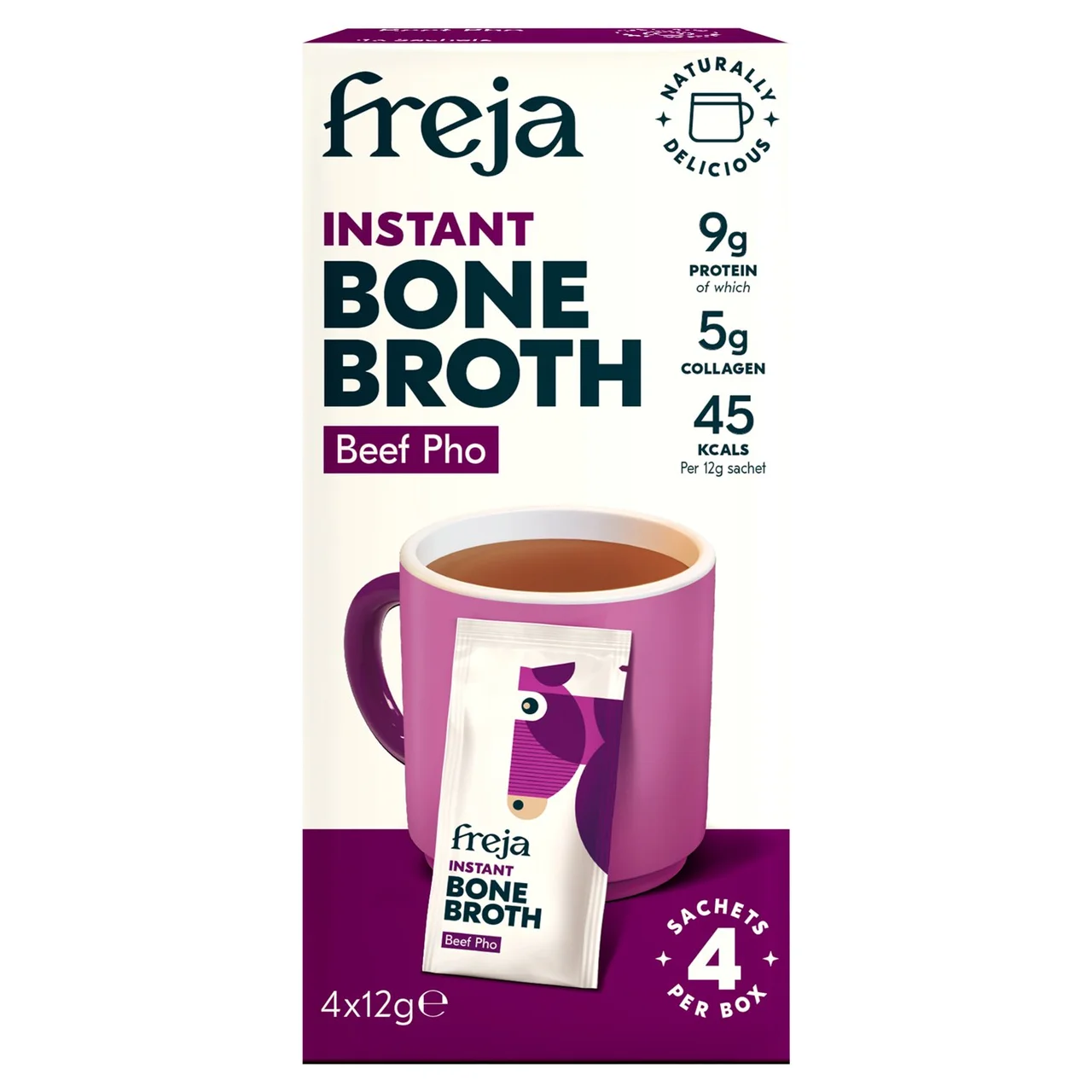 Freja Instant Beef Pho Bone Broth 4x12g