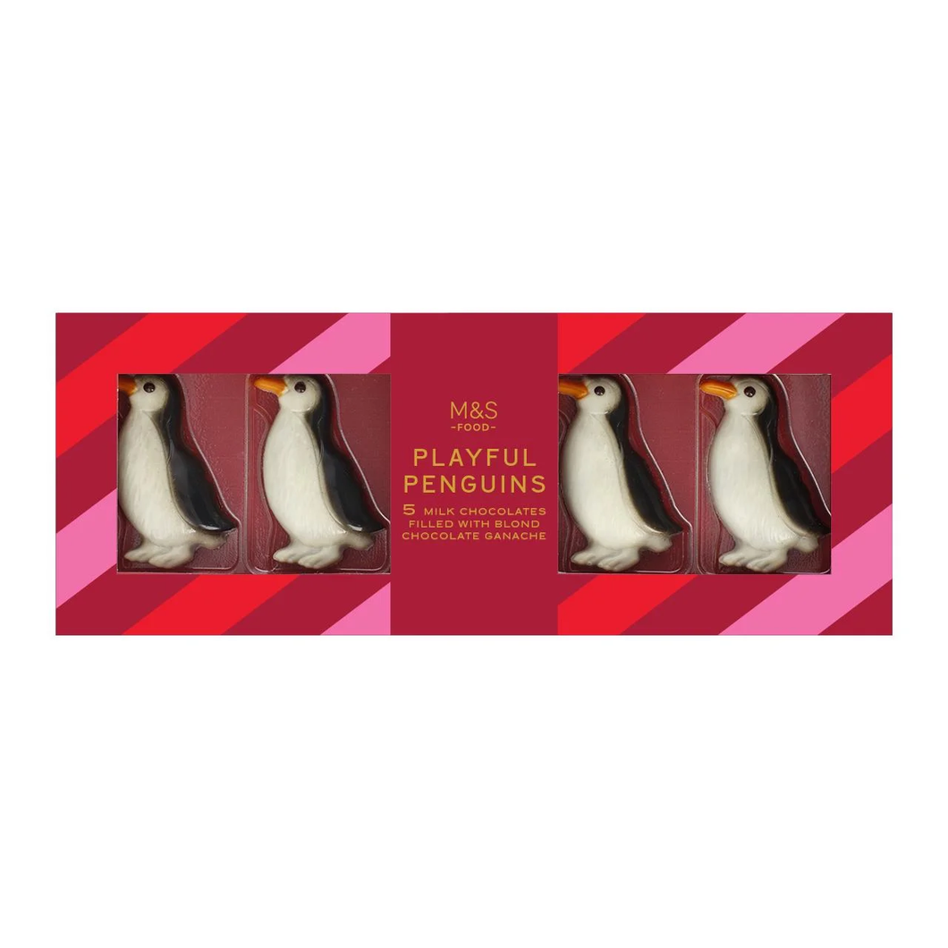 M&S Blonde Ganache Playful Penguins 98g