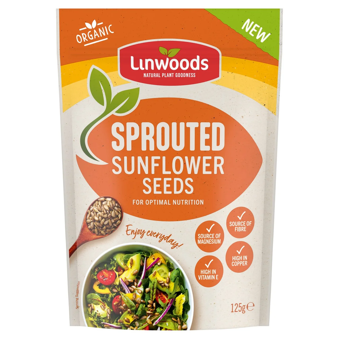 Linwoods Organic Sprouted Sunflower Seeds 125g