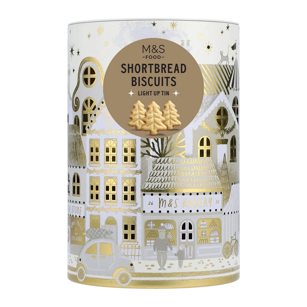 M&S Shortbread Light Up House Tin 230g