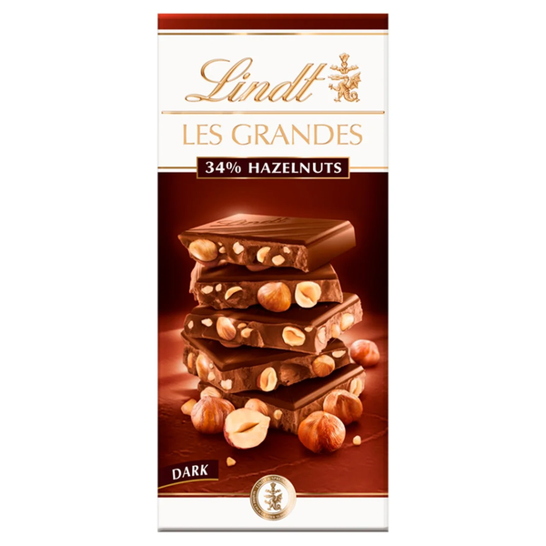 Lindt Les Grandes Hazelnuts Dark Chocolate Bar 150g