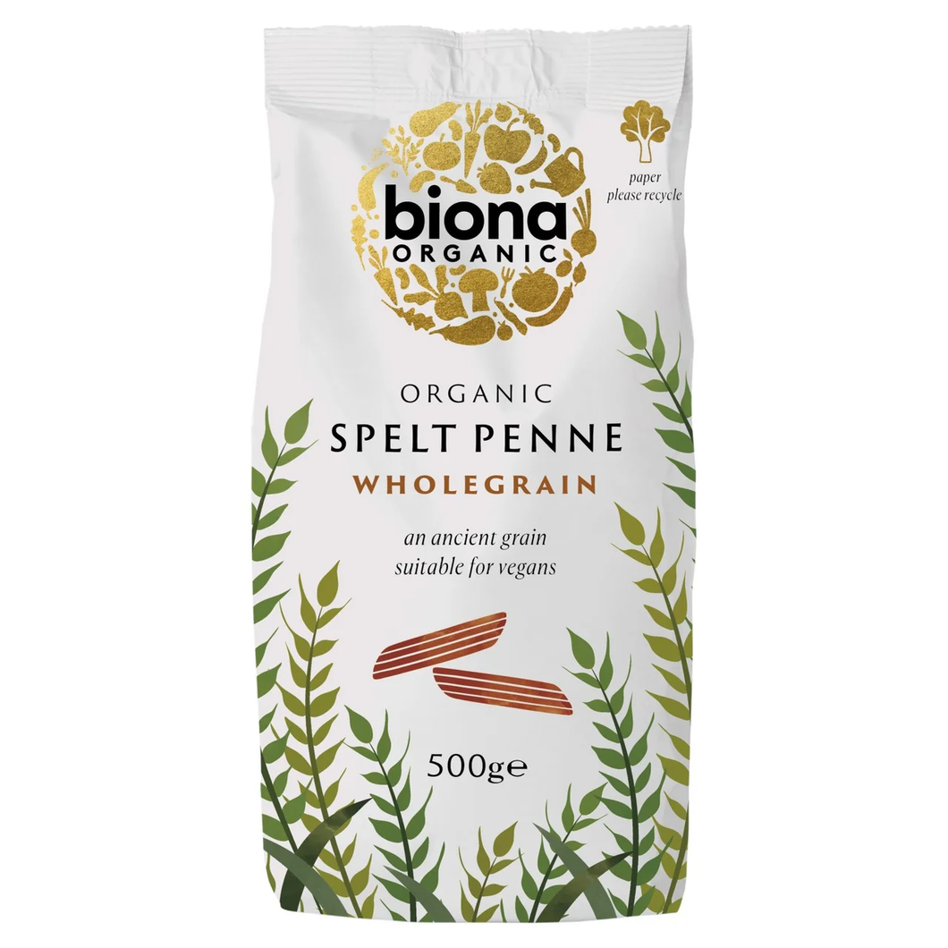 Biona Organic Wholegrain Spelt Penne Pasta 500g