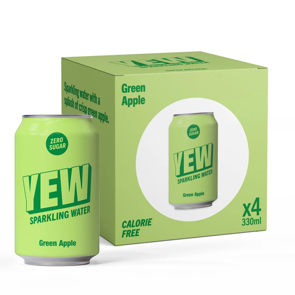 YEW Green Apple Sparkling Water 4x330ml