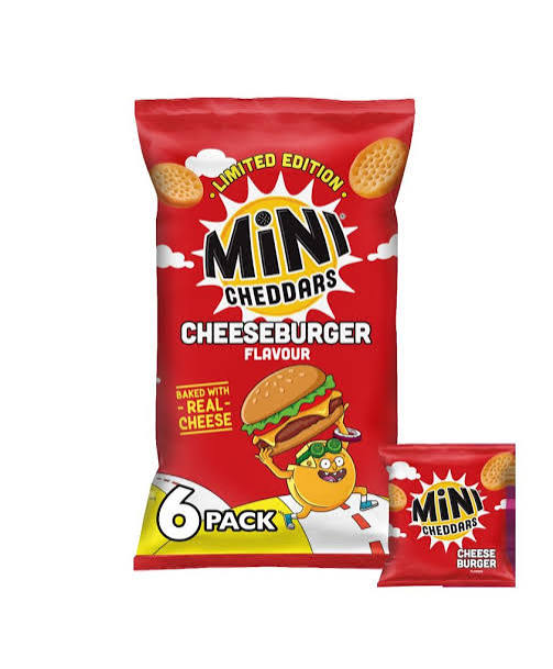 Cheeseburger Flavour Mini Cheddars - 6x23g