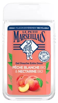 Le Petit Marseillais White Peach Bio & Nectarine gentle shower gel, 250ml