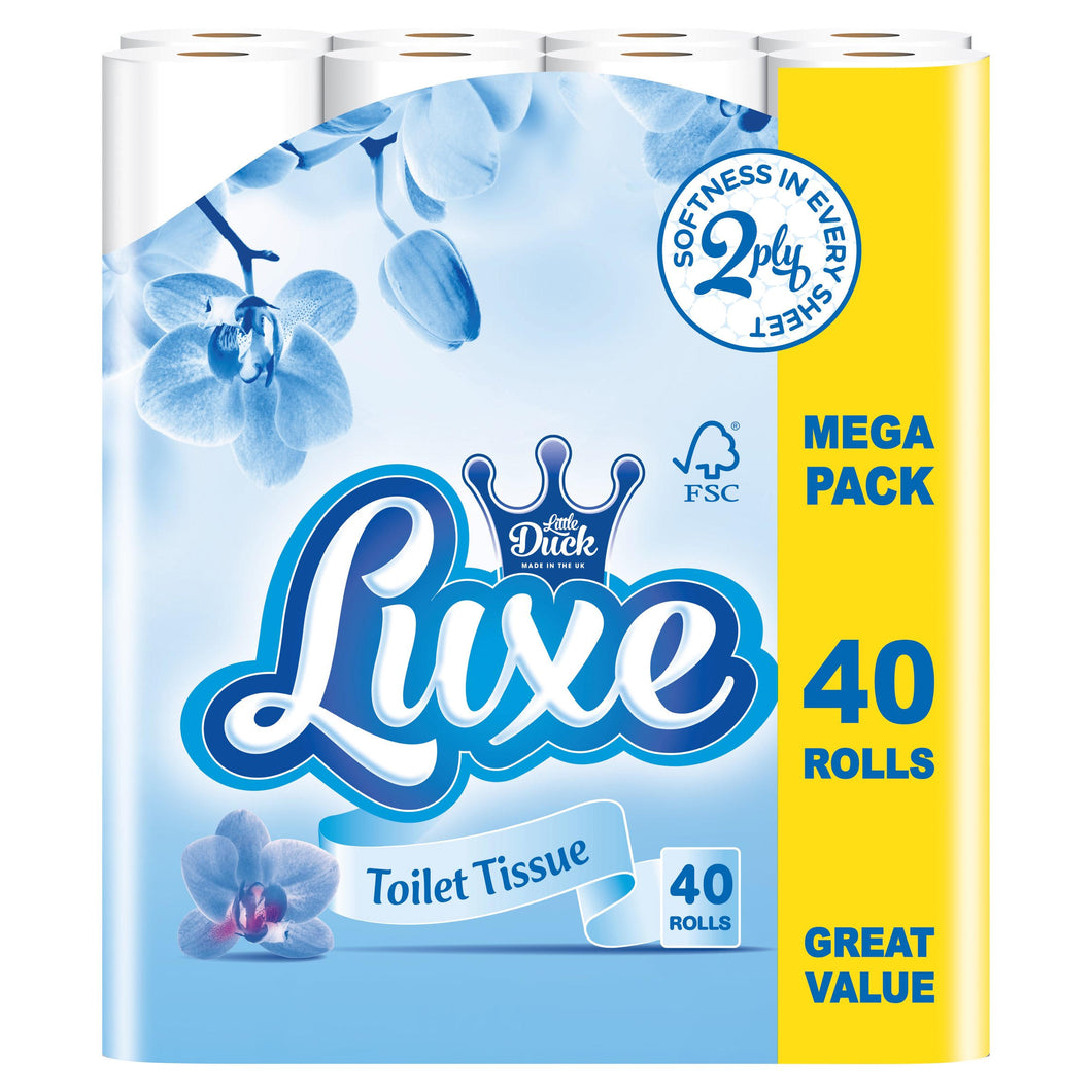 Little Duck Luxe Toilet Tissue 2 Ply Softness in Every Sheet 40 Rolls