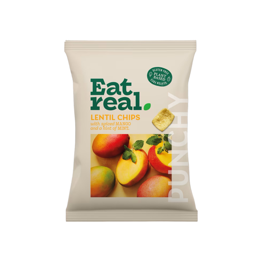Eat Real Lentil Chips - Spiced Mango & A Hint of Mint 95g