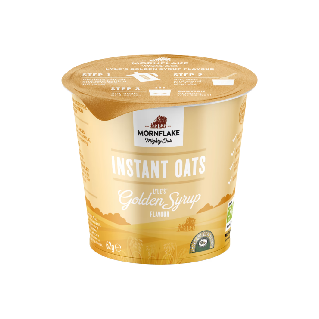 Mornflake Oats 2 Go Porridge Pot Lyle's Golden Syrup 62g
