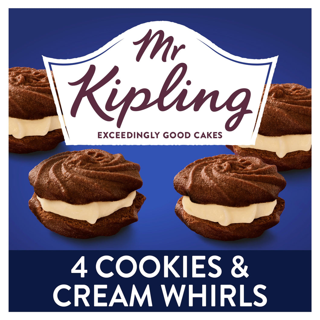 Mr Kipling Cookies & Cream Viennese Whirls Cakes 4 Pack