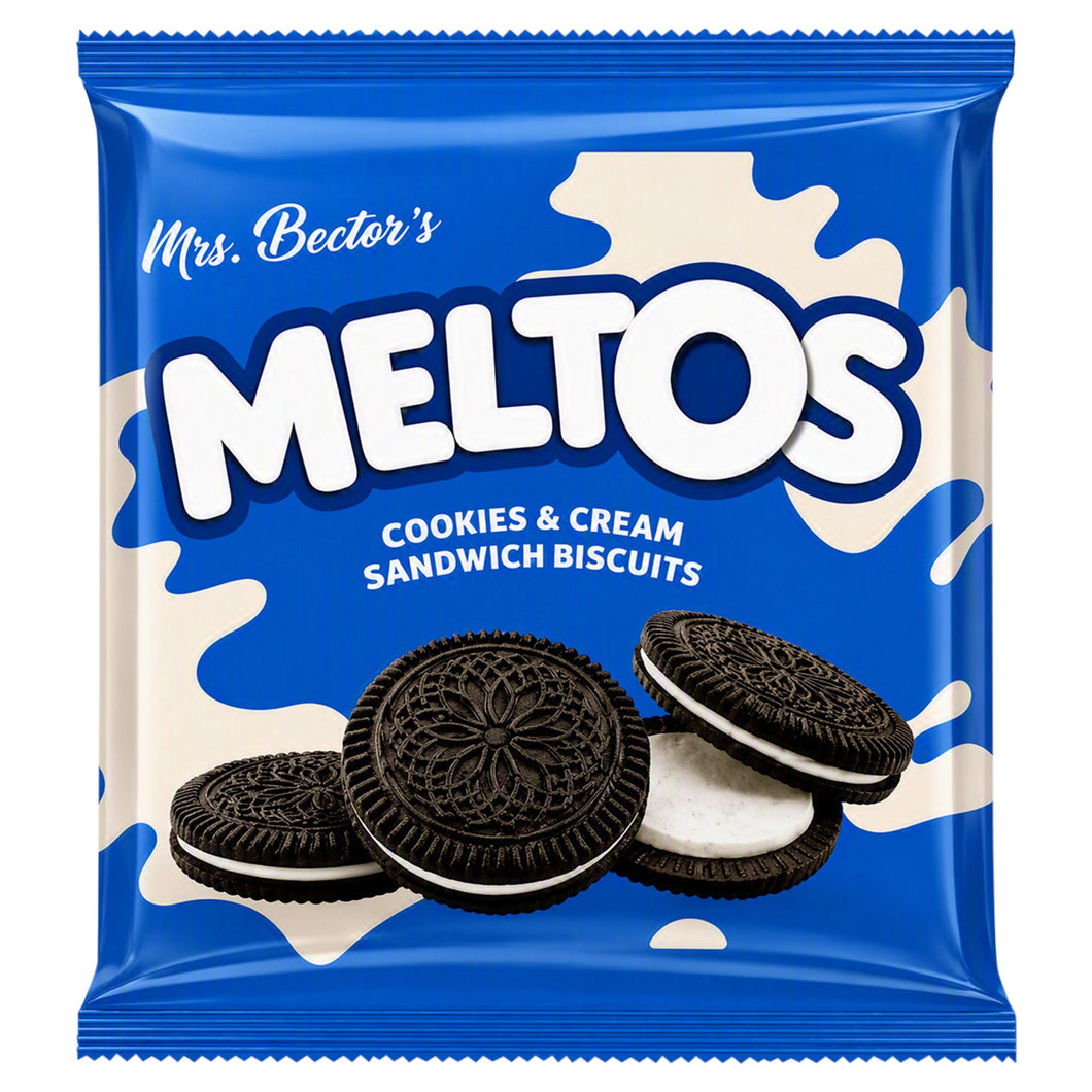 Mrs. Bector's Meltos Cookies & Cream Sandwich Biscuits 300g (3 x 100g)