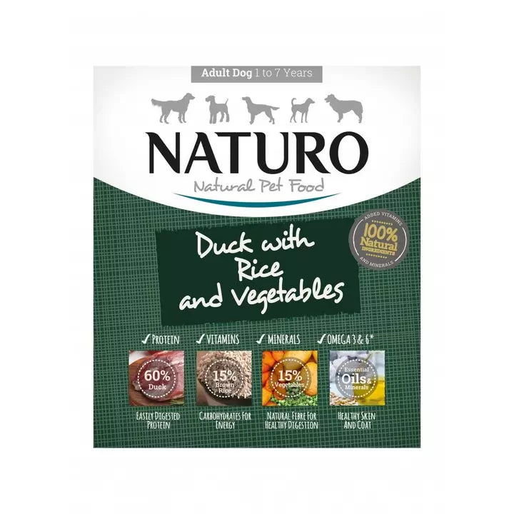 Naturo Adult Dog Food Duck & Rice With Vegetable, 400g