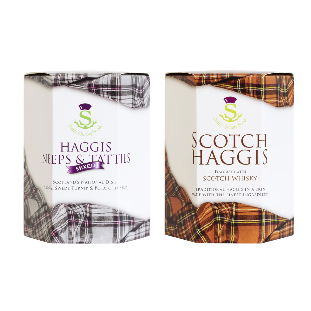 Stahly Scotch Haggis with Scotch Whisky 410g & Mixed Haggis, Neeps & Tatties 410g