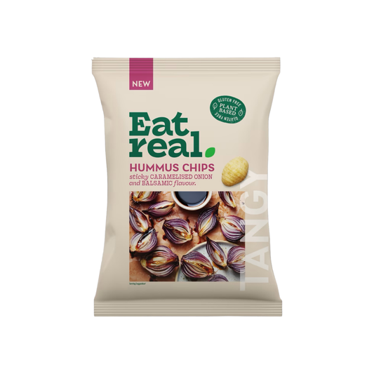 Eat Real Hummus Chips - Sticky Caramelised Onion & Balsamic Flavour 110g