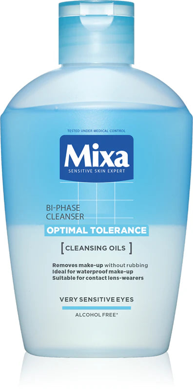 Mixa Optimal Tolerance bi-phase eye makeup remover, 125ml