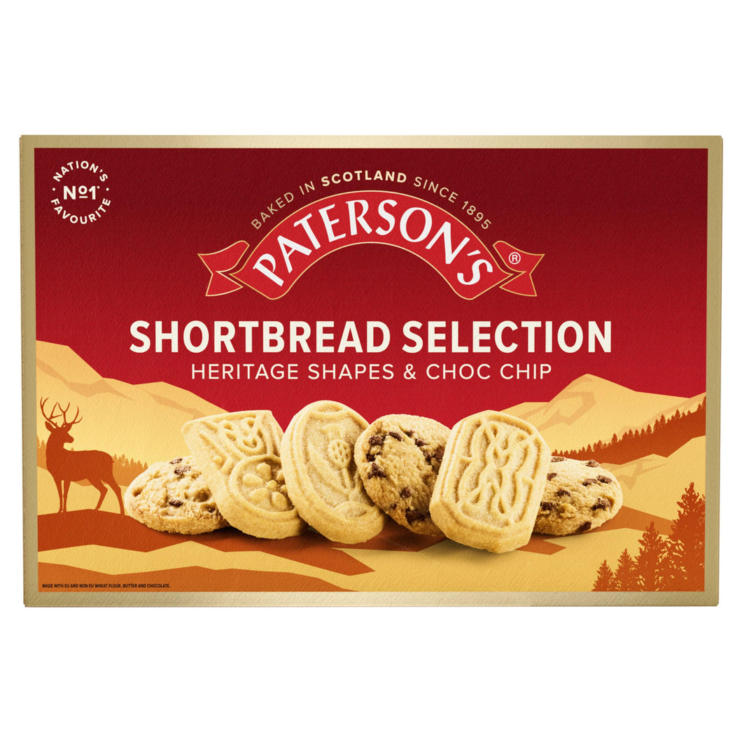 Paterson's Heritage Shapes & Chocolate Chip Shortbread Biscuit Selection 500g