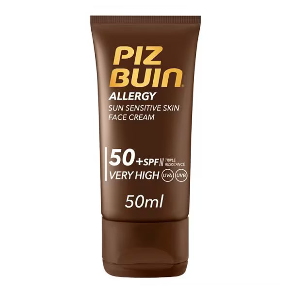 Piz Buin Allergy Sun Sensitive Face Cream - SPF50+, 50ml