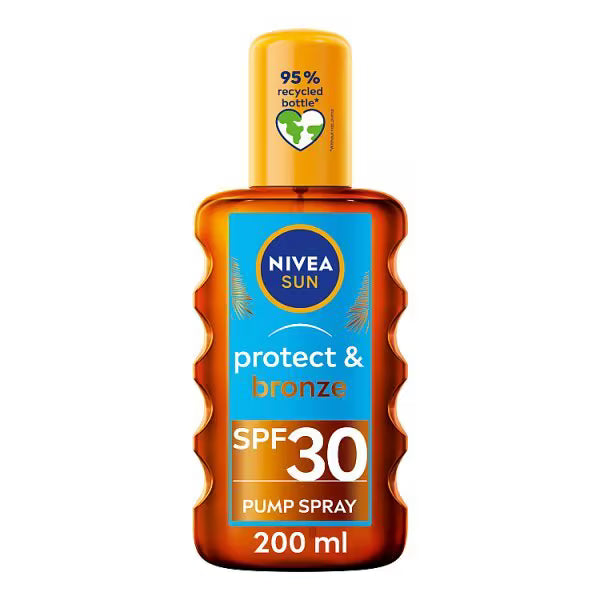 NIVEA SUN Protect & Bronze Tan Activating Sun Oil SPF30, 200ml
