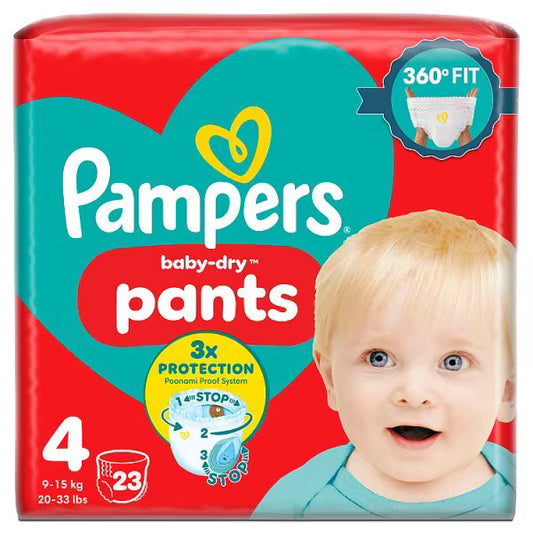 Pampers Baby Dry Nappy Pants - Size 6, 23 Pack