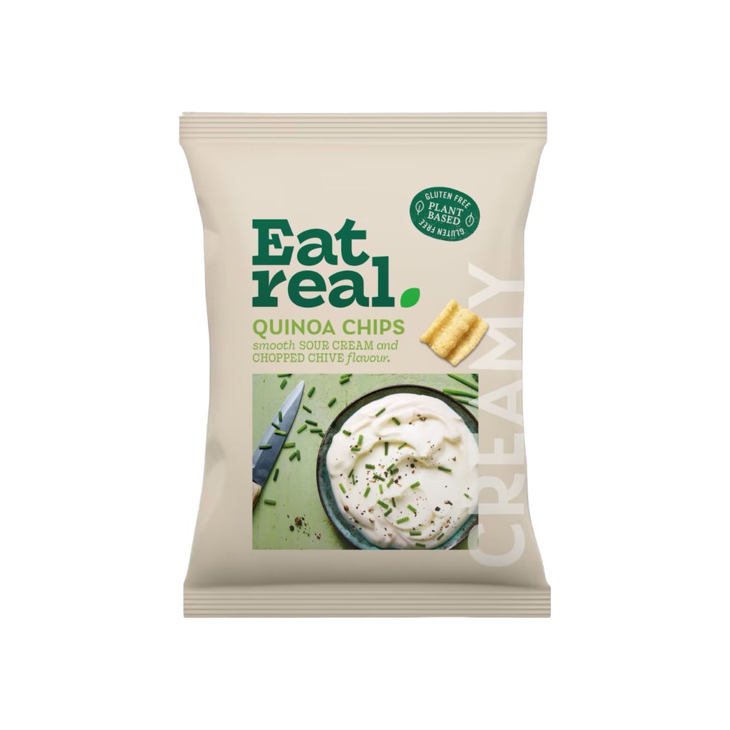 Eat Real Quinoa Chips - Smooth Sour Cream & Chopped Chive Flavour 90g