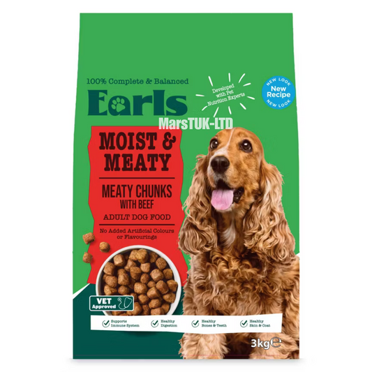 Earls Moist & Meaty Complete Meaty Chunks With Beef 3kg